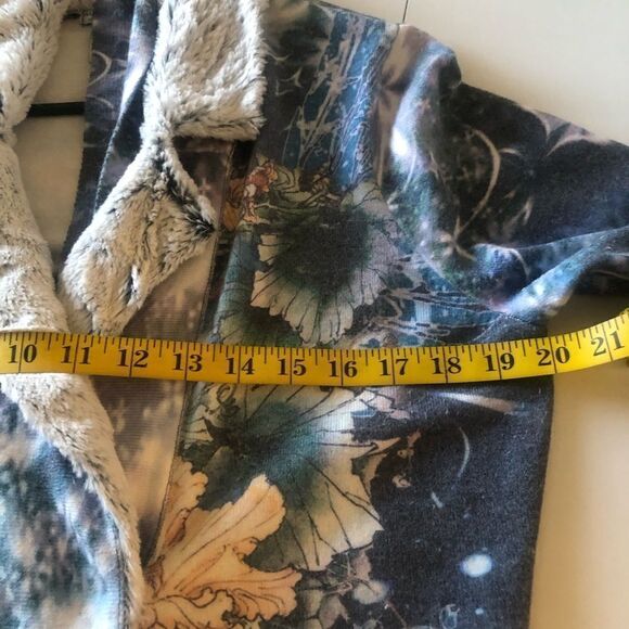 Alberto Makali Mystical Fairycore Double Breasted Sweater Jacket with Faux Fur - Picture 11 of 15